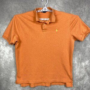 Vintage Polo Ralph Lauren Polo Shirt Mens XL Orange Yellow Pony Classiccore Prep